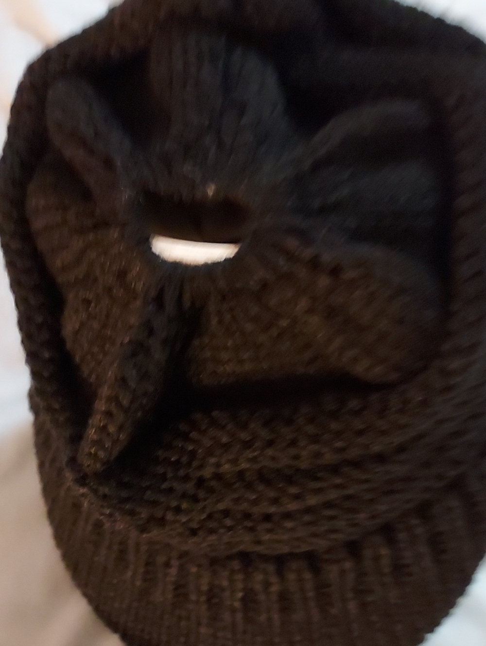 Black Knit Visor Beanie - Women's/Mens  Style. Never Worn